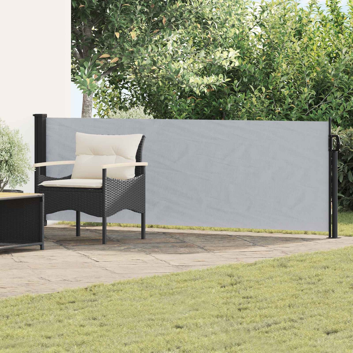 Ausziehbares Seitenmarkise 300 X 200 Cm Polyester Grau