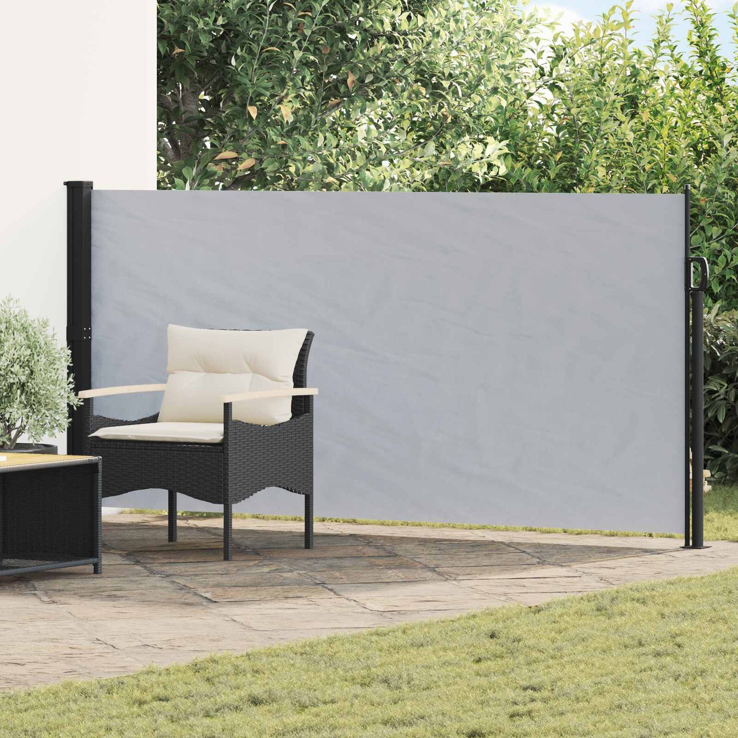 Ausziehbares Seitenmarkise 300 X 200 Cm Polyester Grau