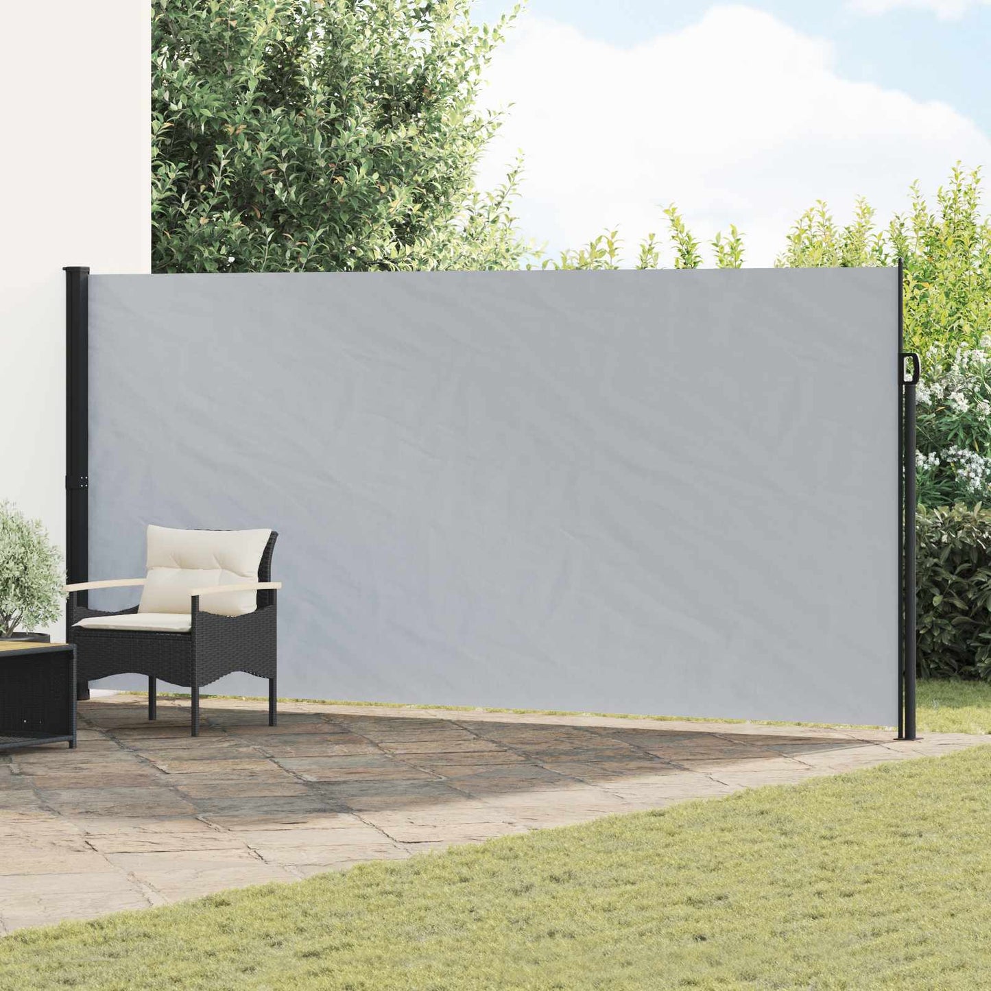 Ausziehbares Seitenmarkise 300 X 200 Cm Polyester Grau