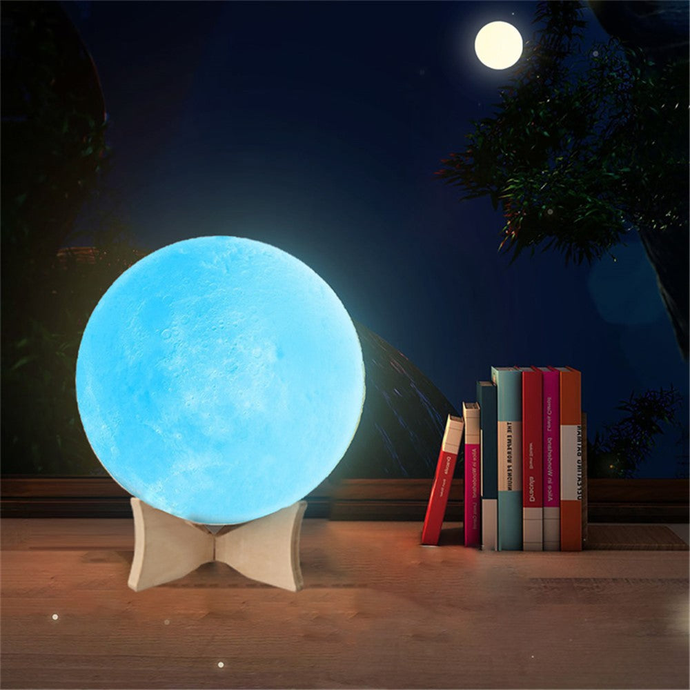 YOUOKLIGHT YK2302 5.9-inch 16 Colors 3D Moon Lamp Light, LED Night Light with Remote Touch Control and Dimming, USB Rechargeable