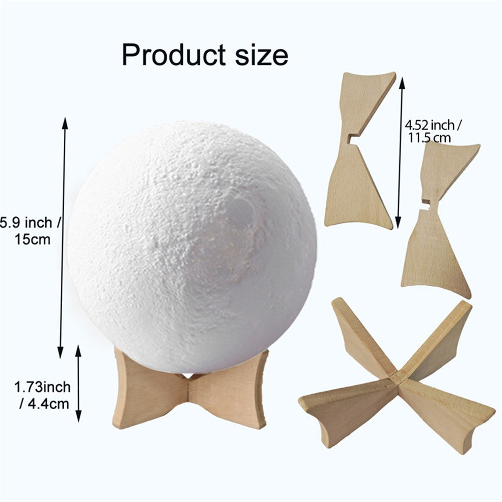 YOUOKLIGHT YK2302 5.9-inch 16 Colors 3D Moon Lamp Light, LED Night Light with Remote Touch Control and Dimming, USB Rechargeable