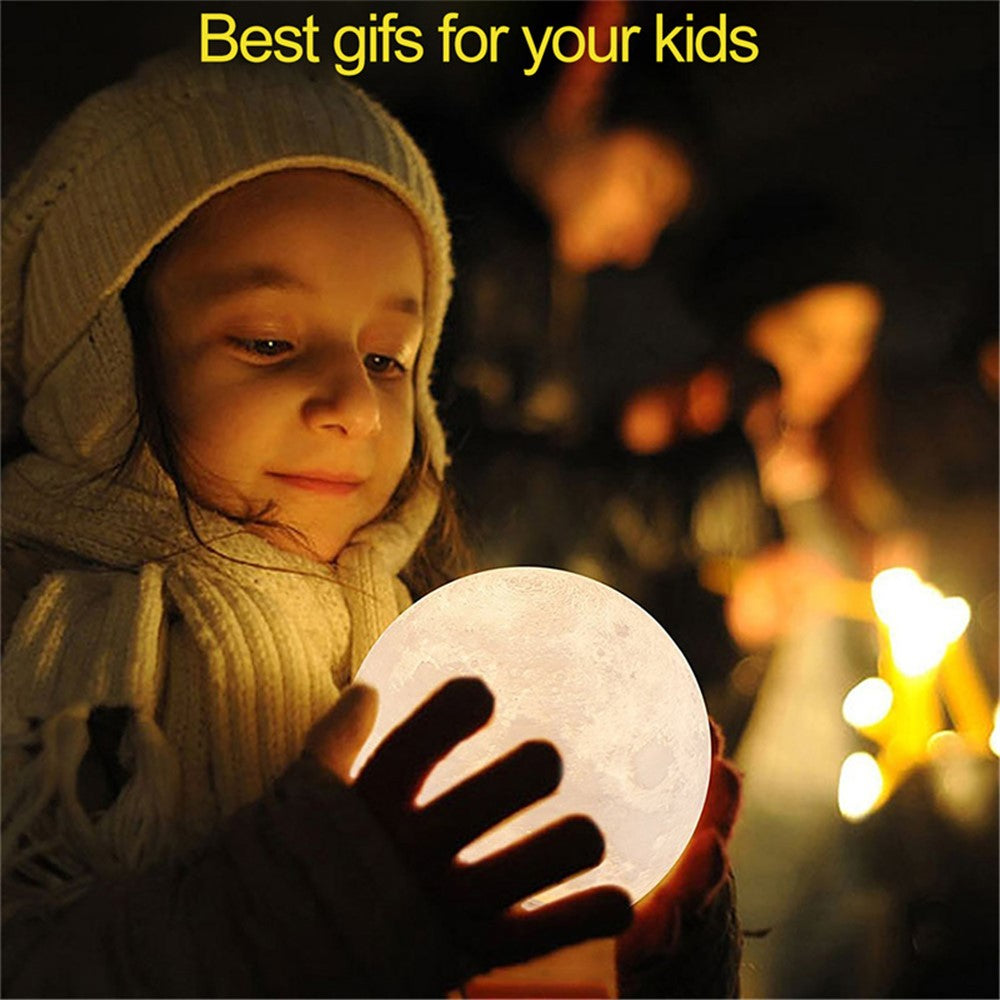 YOUOKLIGHT YK2302 5.9-inch 16 Colors 3D Moon Lamp Light, LED Night Light with Remote Touch Control and Dimming, USB Rechargeable