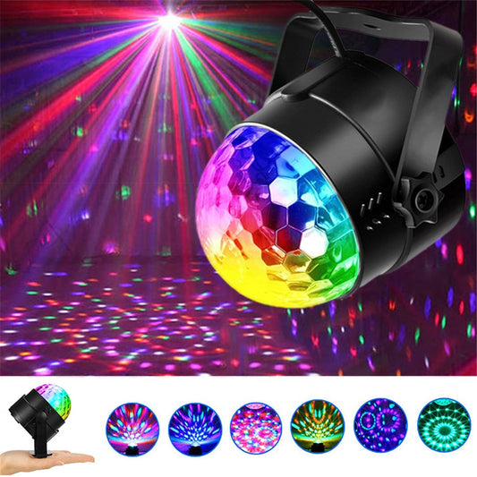 YOUOKLIGHT YK2315 6W Sound Activated Party Lights with Remote Disco Ball Strobe Light for Home Room Dance