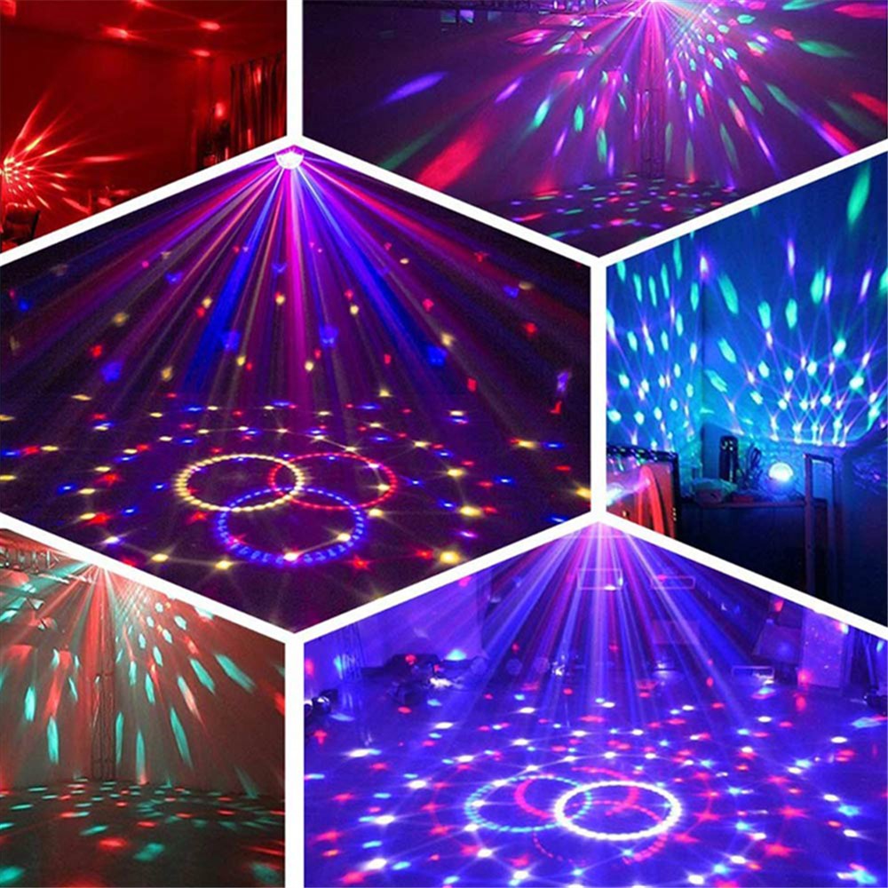 YOUOKLIGHT YK2315 6W Sound Activated Party Lights with Remote Disco Ball Strobe Light for Home Room Dance