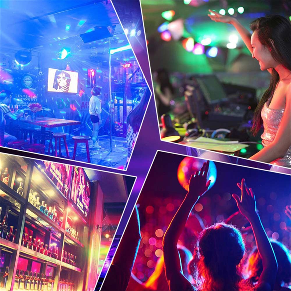 YOUOKLIGHT YK2315 6W Sound Activated Party Lights with Remote Disco Ball Strobe Light for Home Room Dance