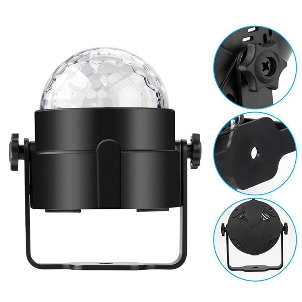YOUOKLIGHT YK2315 6W Sound Activated Party Lights with Remote Disco Ball Strobe Light for Home Room Dance