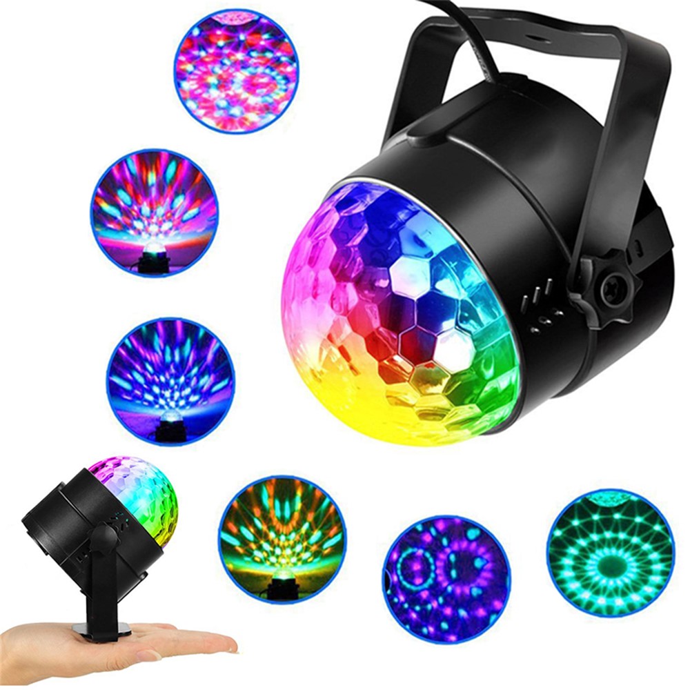 YOUOKLIGHT YK2315 6W Sound Activated Party Lights with Remote Disco Ball Strobe Light for Home Room Dance