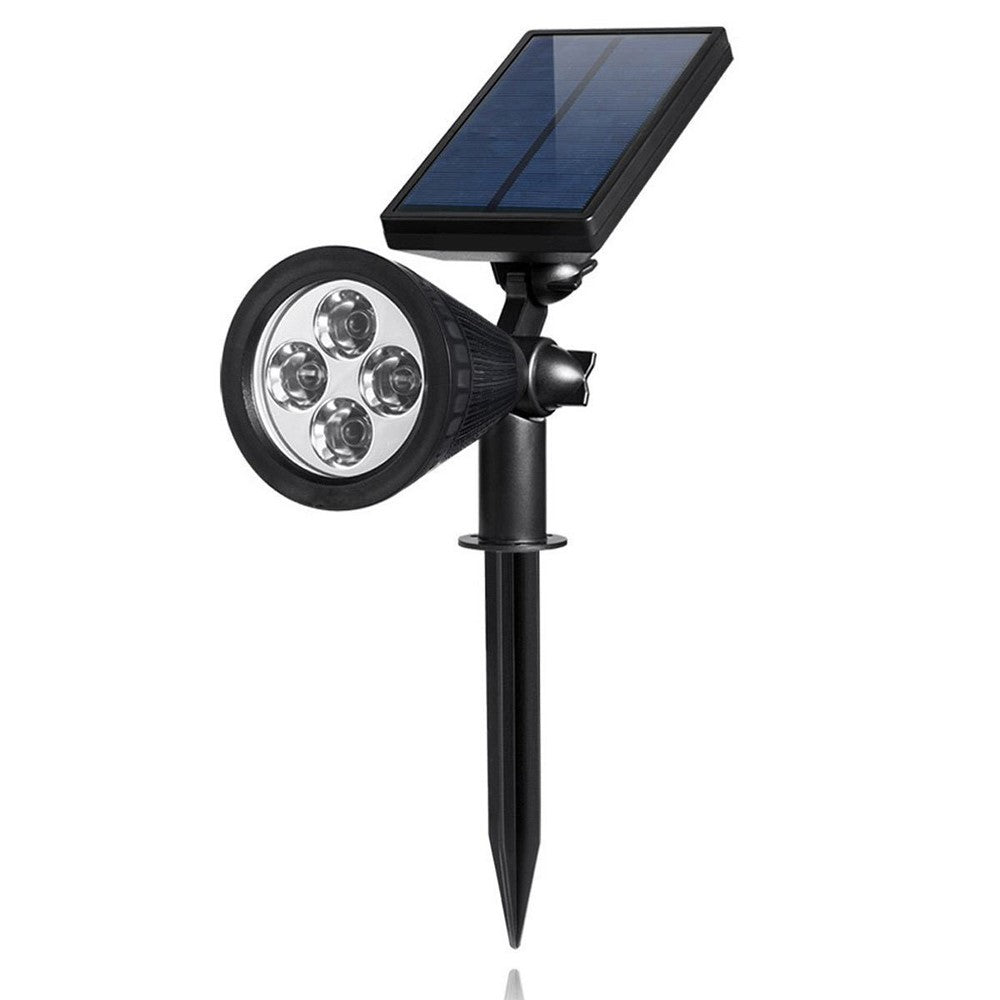 Light Control Solar Wall/Ground Mount LED Spotlight 200LM 6500K Waterproof Lawn Landscape Lamp