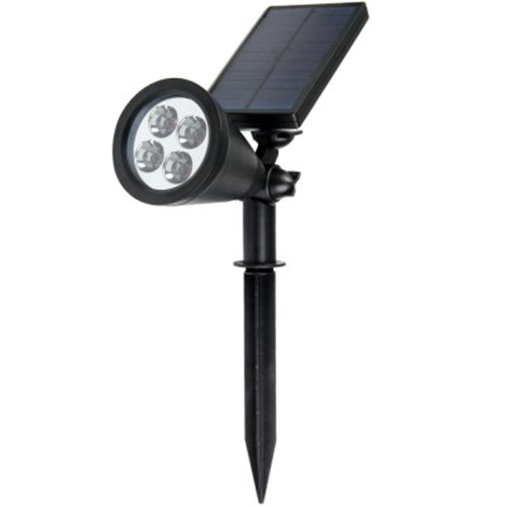 Light Control Solar Wall/Ground Mount LED Spotlight 200LM 6500K Waterproof Lawn Landscape Lamp