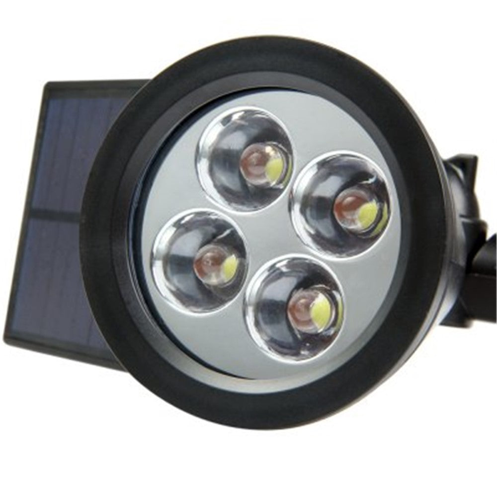 Light Control Solar Wall/Ground Mount LED Spotlight 200LM 6500K Waterproof Lawn Landscape Lamp