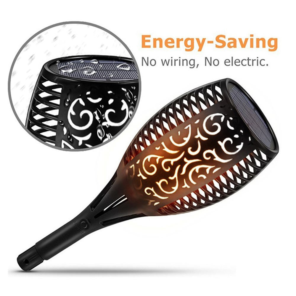 2Pcs/Pack YOUOKLIGHT 96 LED Torch Light Flame LED Solar Light Auto On/Off for Patio Yard Garden