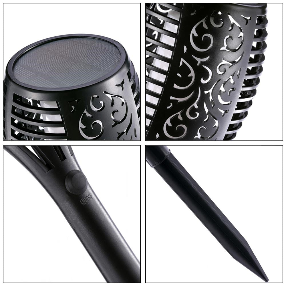 2Pcs/Pack YOUOKLIGHT 96 LED Torch Light Flame LED Solar Light Auto On/Off for Patio Yard Garden