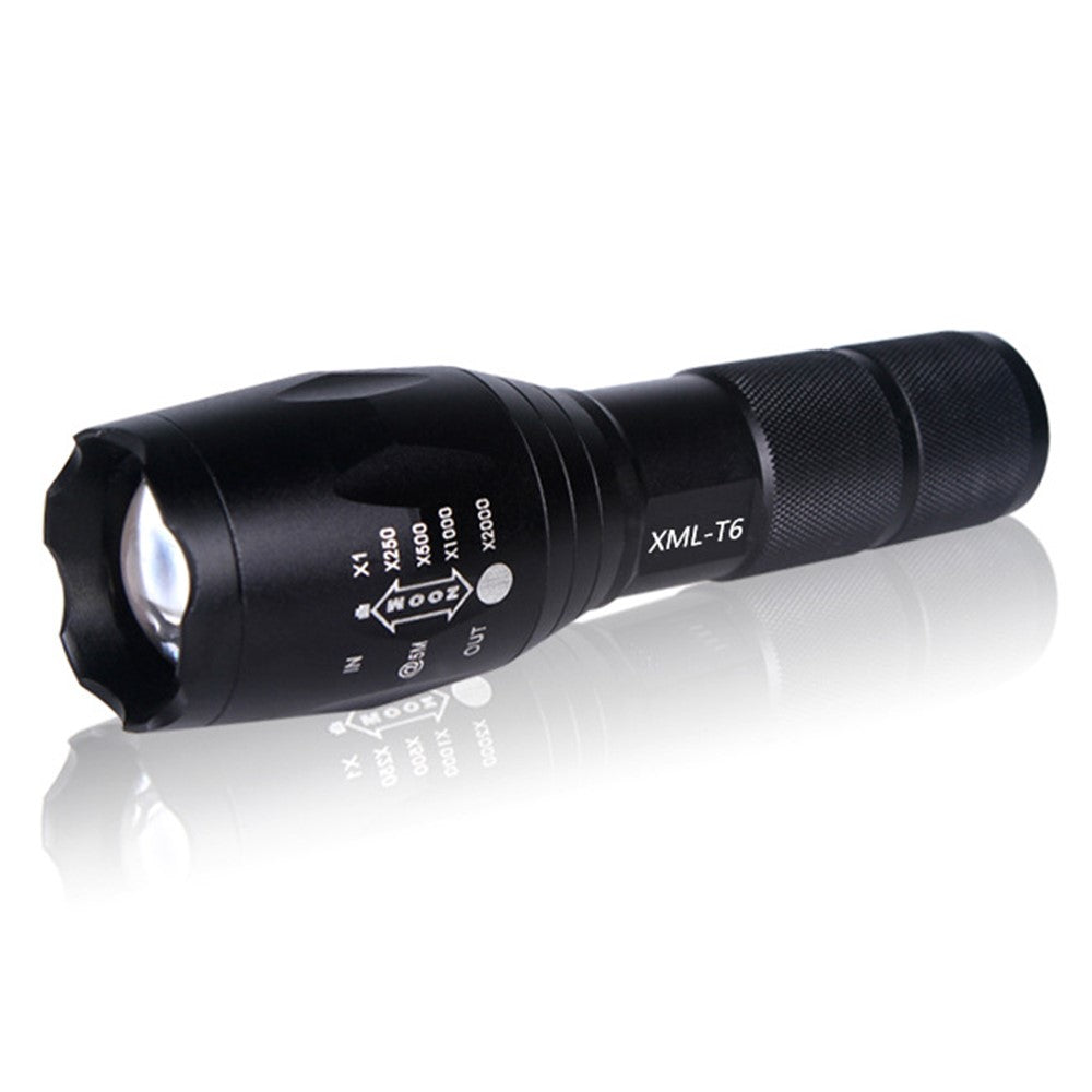 CREE XML-T6 Ultra Bright LED Flashlight Torch with Adjustable Focus Zoom (18650 Version Alone)