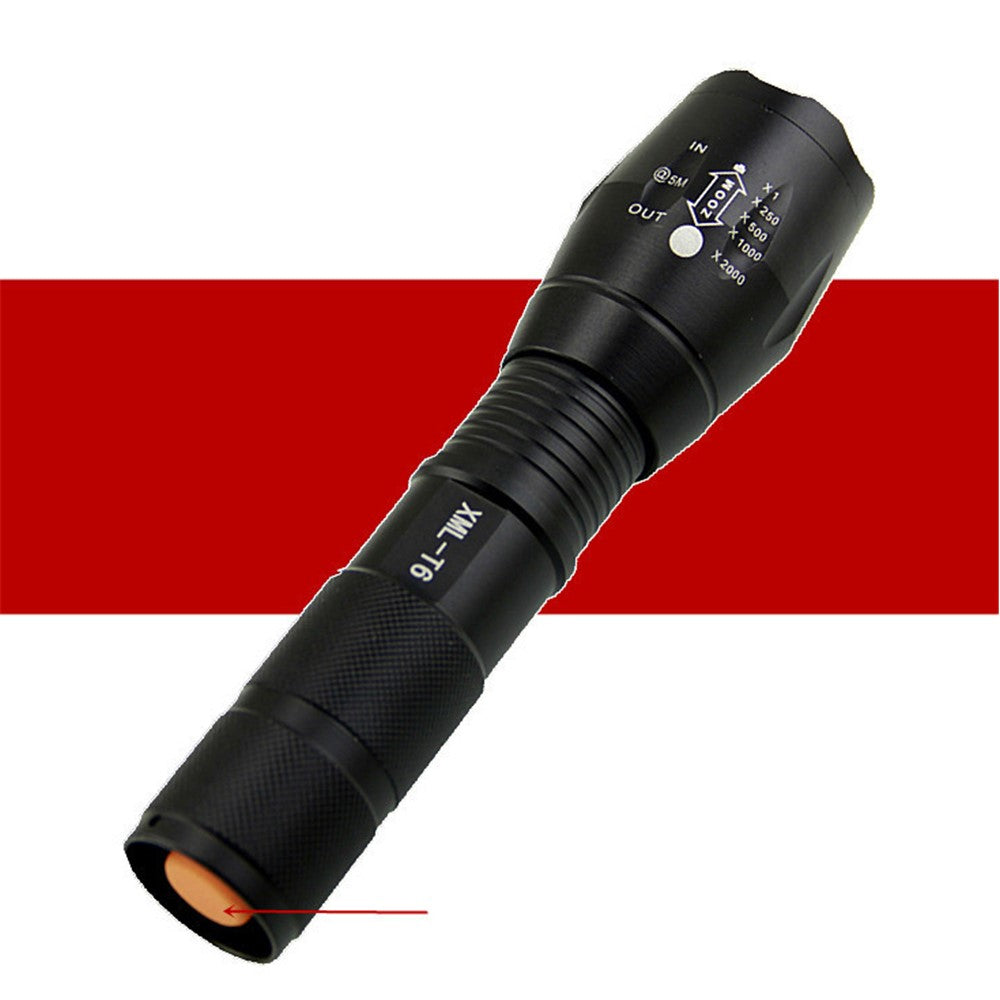 CREE XML-T6 Ultra Bright LED Flashlight Torch with Adjustable Focus Zoom (18650 Version Alone)