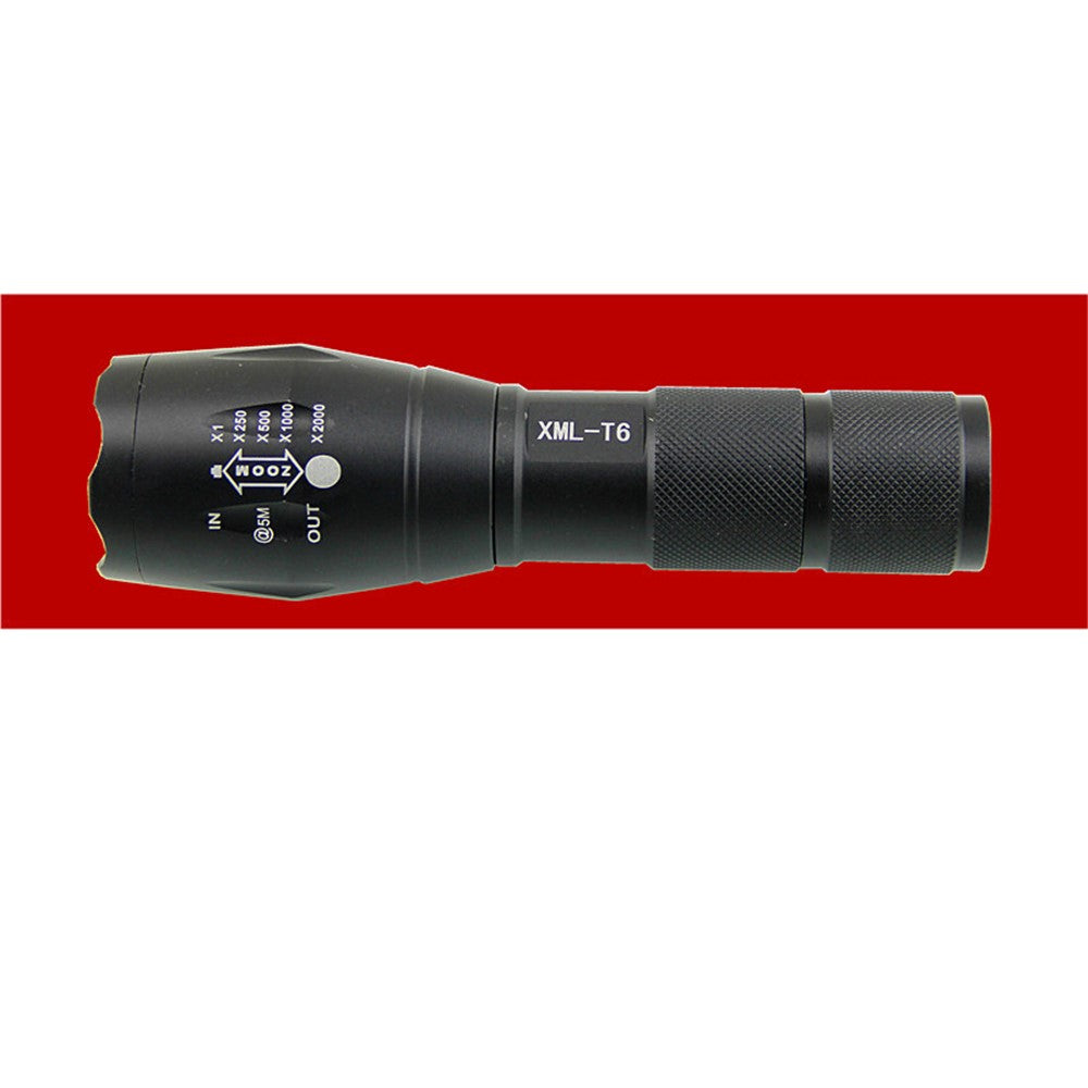 CREE XML-T6 Ultra Bright LED Flashlight Torch with Adjustable Focus Zoom (18650 Version Alone)