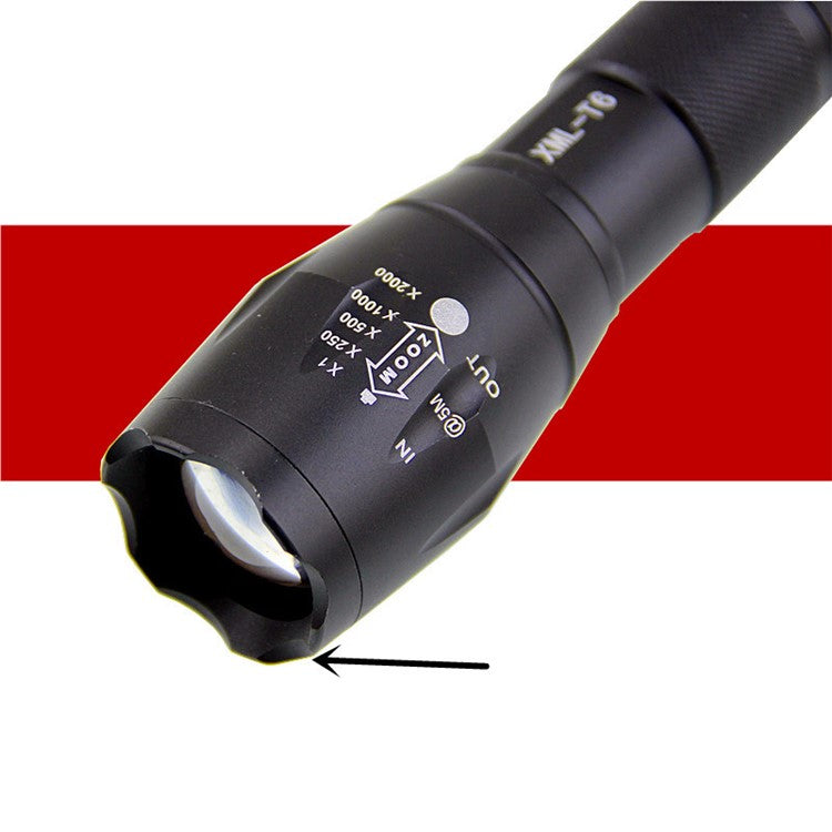 XML-T6 Outdoor Flashlight Torch with Adjustable Focus Zoom, Handheld Flashlight Bright 900 Lumens Pocket Torch