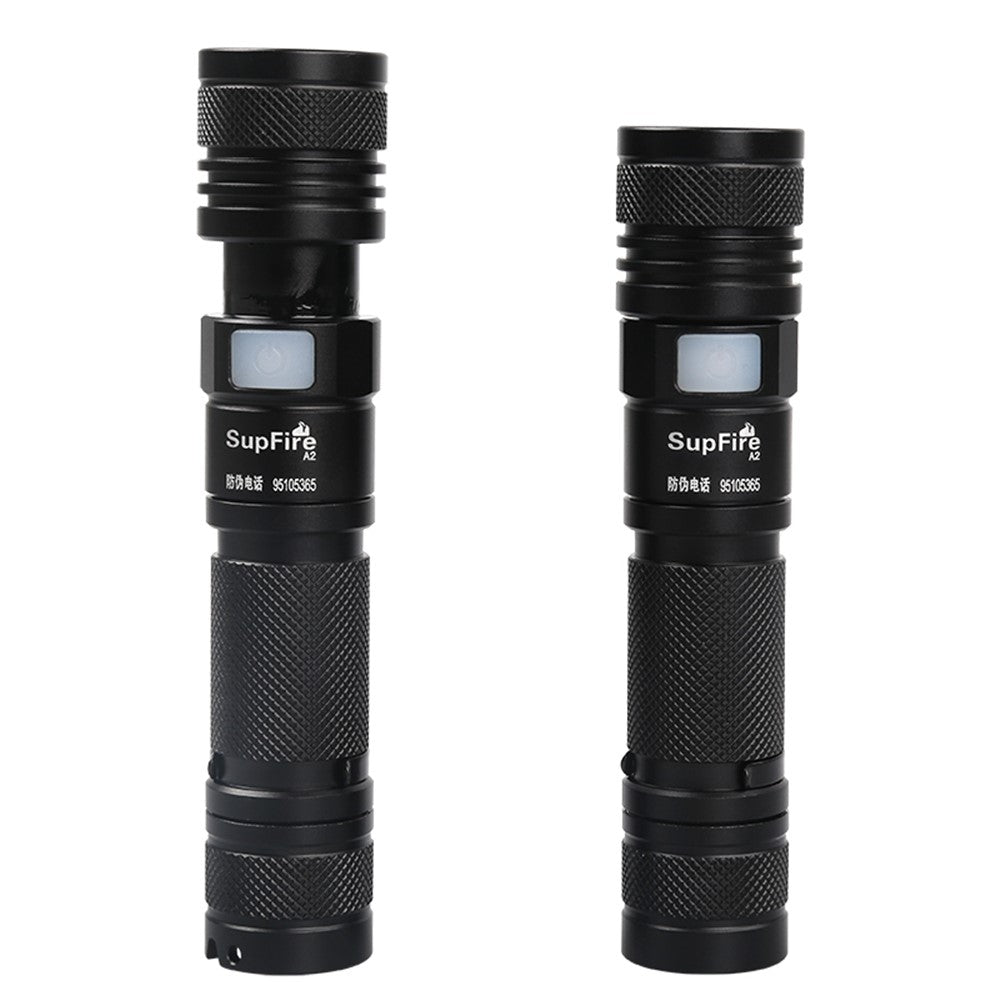 SUPFIRE A2 XM-L2 T6 950LM 5-Mode Dimming USB  Strong Light LED Flashlight (without Battery)