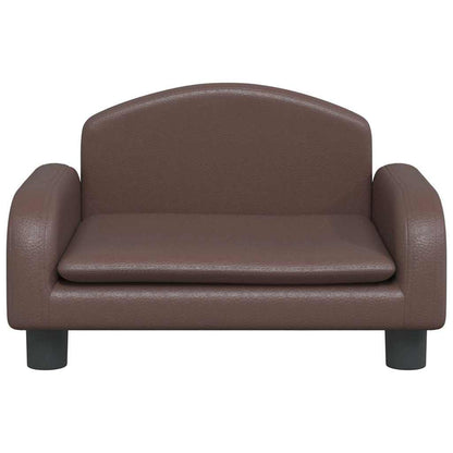 Hundebett Braun 50X40X30 Cm Kunstleder
