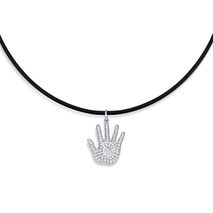 YISIXICI XL13140039 Hand Of Basketball Necklace S925 Silver Neck Jewelry