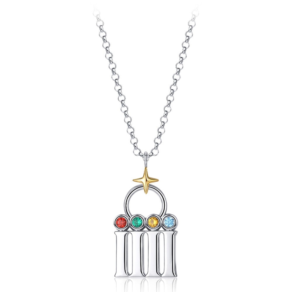 YISIXICI XL13140004 Code Of Happiness Necklace S925 Silver Neck Jewelry Birthday Gift for Girlfriend