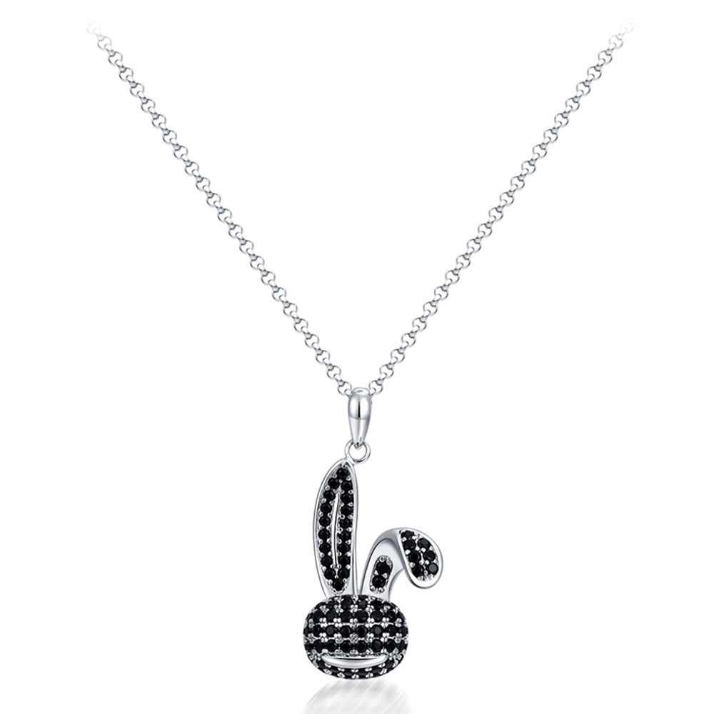 YISIXICI XL13140030 Zirconia Rabbit Pendant Necklace S925 Silver Neck Jewelry Gift