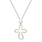 YISIXICI XL13140046 Women's Necklace Nephrite Jade Cross Pendant S925 Silver Neck Jewelry