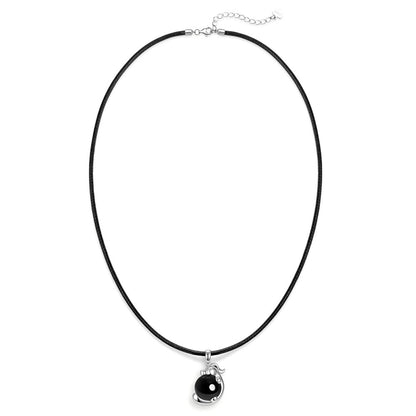 YISIXICI XL13140060 Men's Black Agate Necklace Chinese Dragon Hug Pearl Neck Jewelry Birthday Gift