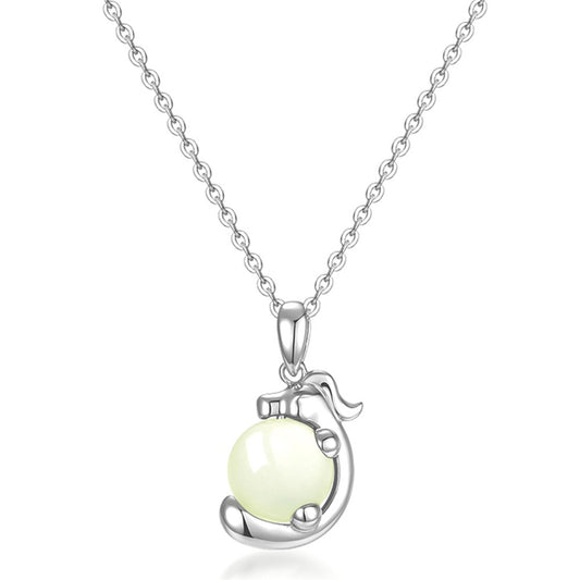 YISIXICI XL13140056 Lucky Necklace Chinese Dragon Hug Pearl Neck Jewelry Women's Birthday Gift