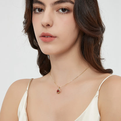 YISIXICI XL13140056 Lucky Necklace Chinese Dragon Hug Pearl Neck Jewelry Women's Birthday Gift