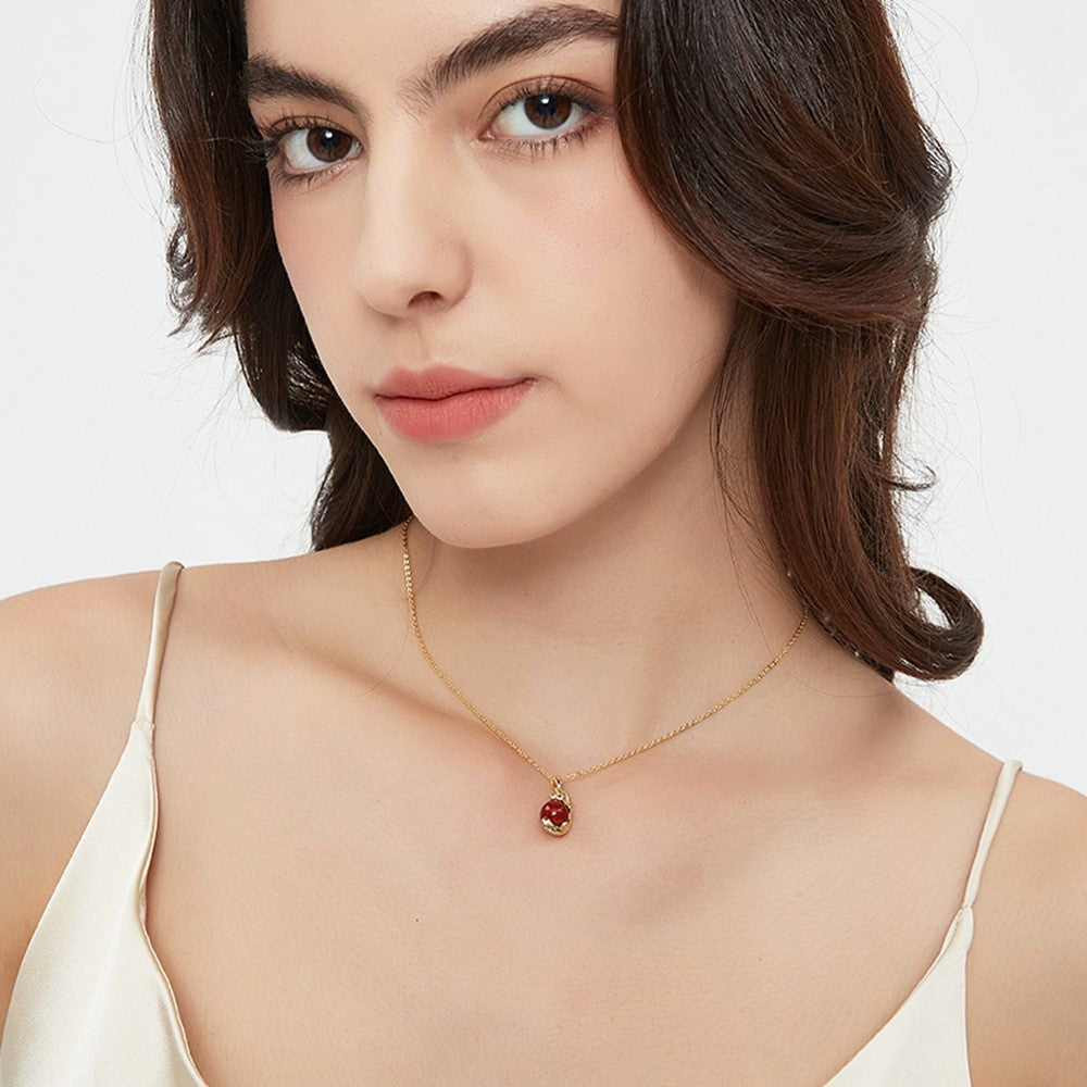 YISIXICI XL13140056 Lucky Necklace Chinese Dragon Hug Pearl Neck Jewelry Women's Birthday Gift