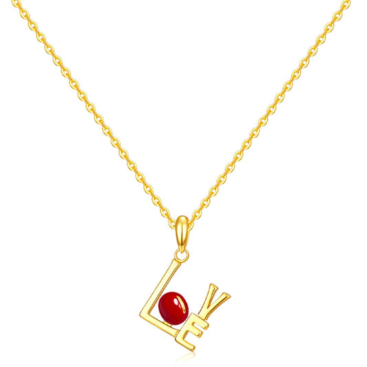 YISIXICI XL13140011 ONLY LOVE Necklace Enamel S925 Silver Neck Jewelry Women's Birthday Gift