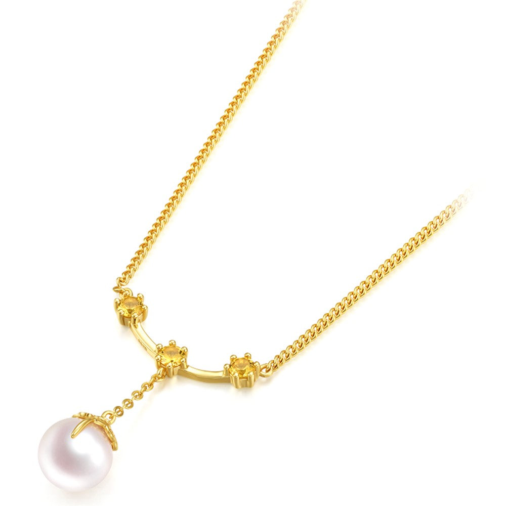 YISIXICI XL13140014 Pearl Pendant Necklace S925 Silver Neck Jewelry Women's Birthday Gift