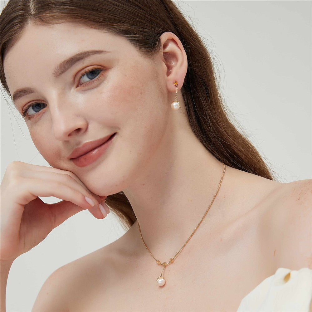 YISIXICI XL13140014 Pearl Pendant Necklace S925 Silver Neck Jewelry Women's Birthday Gift