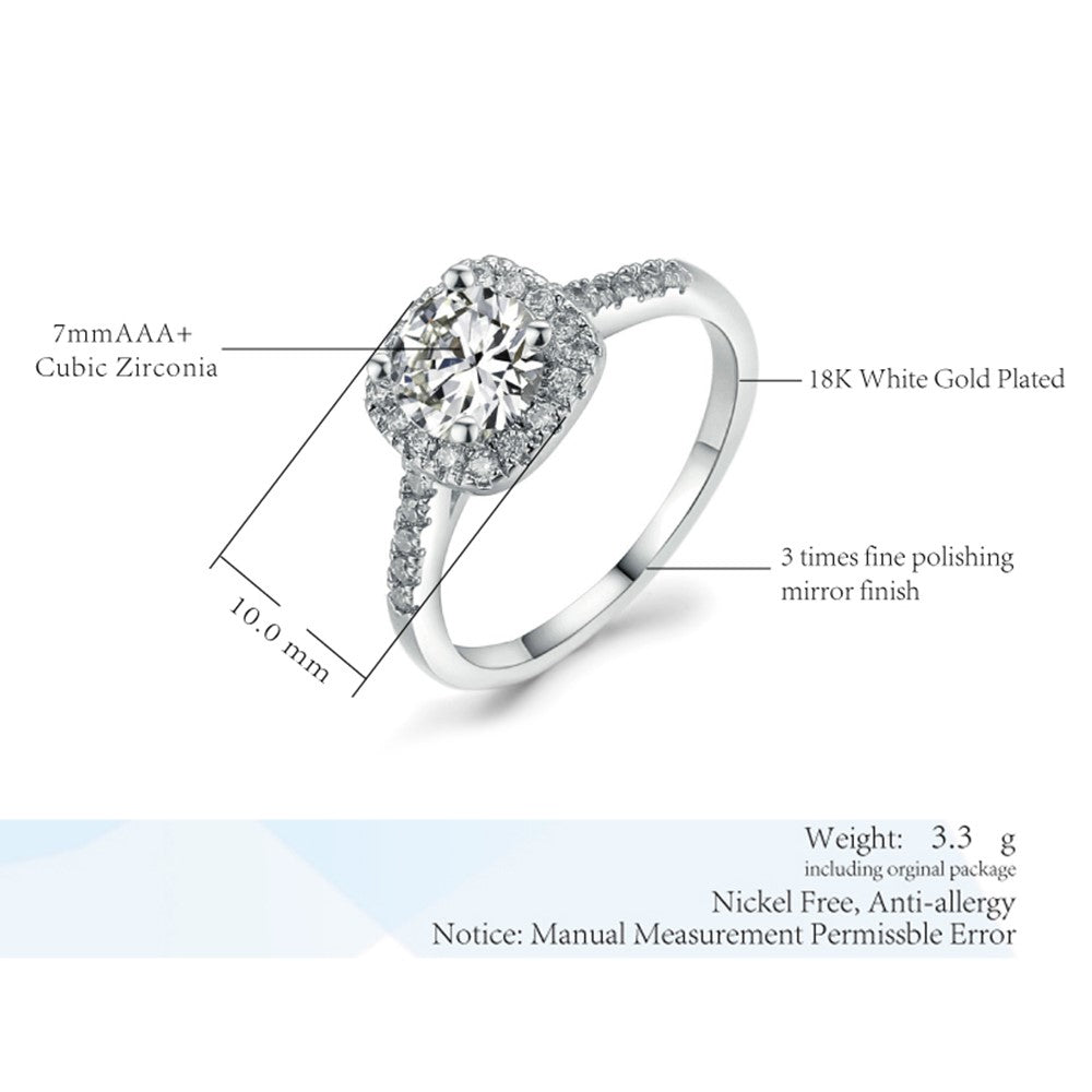 JZX12 2Pcs Women Rings Set Electroplated Cubic Zirconia Stackable Rings Girls Wedding Rings