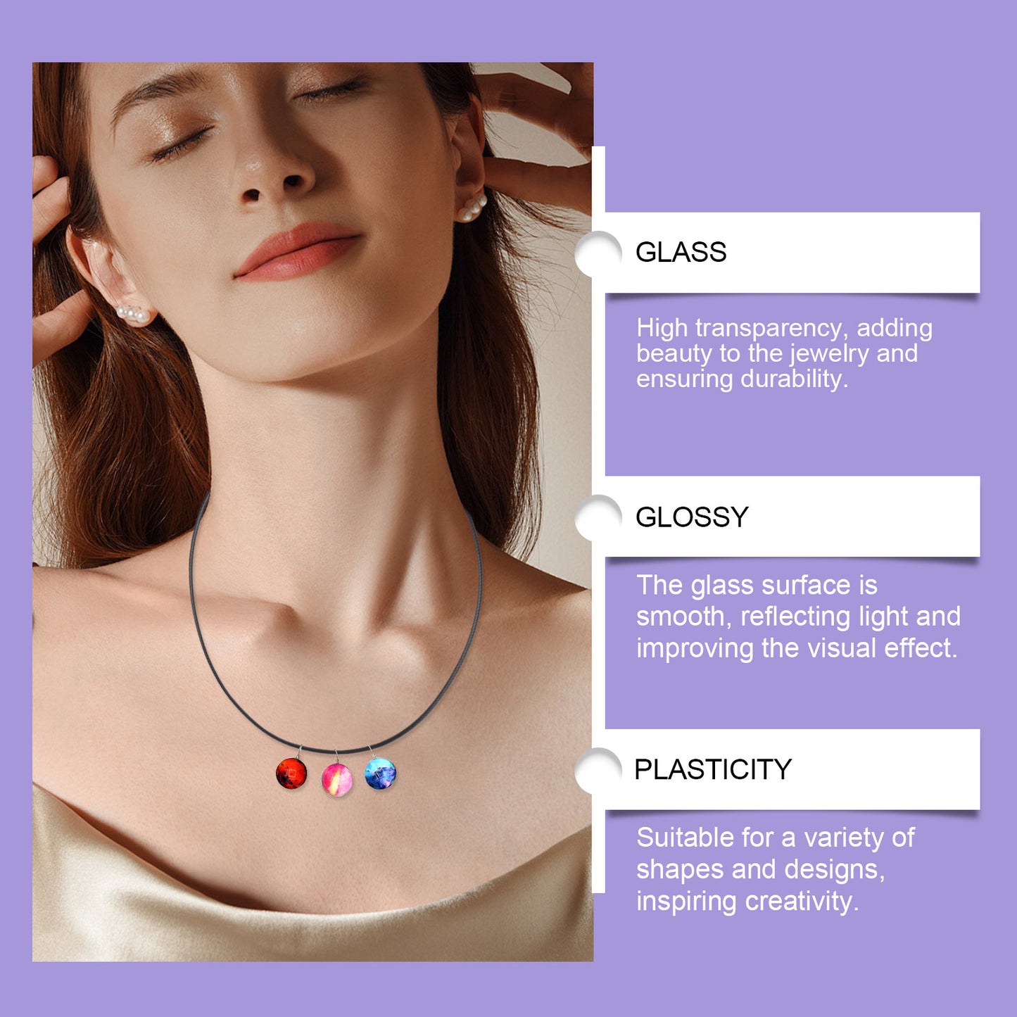 DOWMOO 24PCS DIY Universe Galaxy Pendant Jewelry Set Calendar Gift Box Necklace Bracelet Earrings Accessories