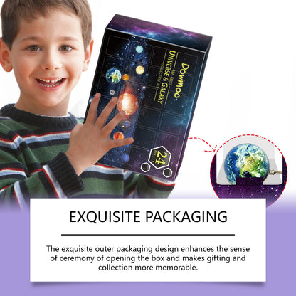 DOWMOO 24PCS DIY Universe Galaxy Pendant Jewelry Set Calendar Gift Box Necklace Bracelet Earrings Accessories