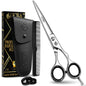Friseurschere - OCBA Professionelles 6' Haarschneideschere & Haarschere - Haarschere Perfektes Design Für Friseure & Salons - Haarschneideschere Für Männer Und Frauen (6 Zoll Silver)