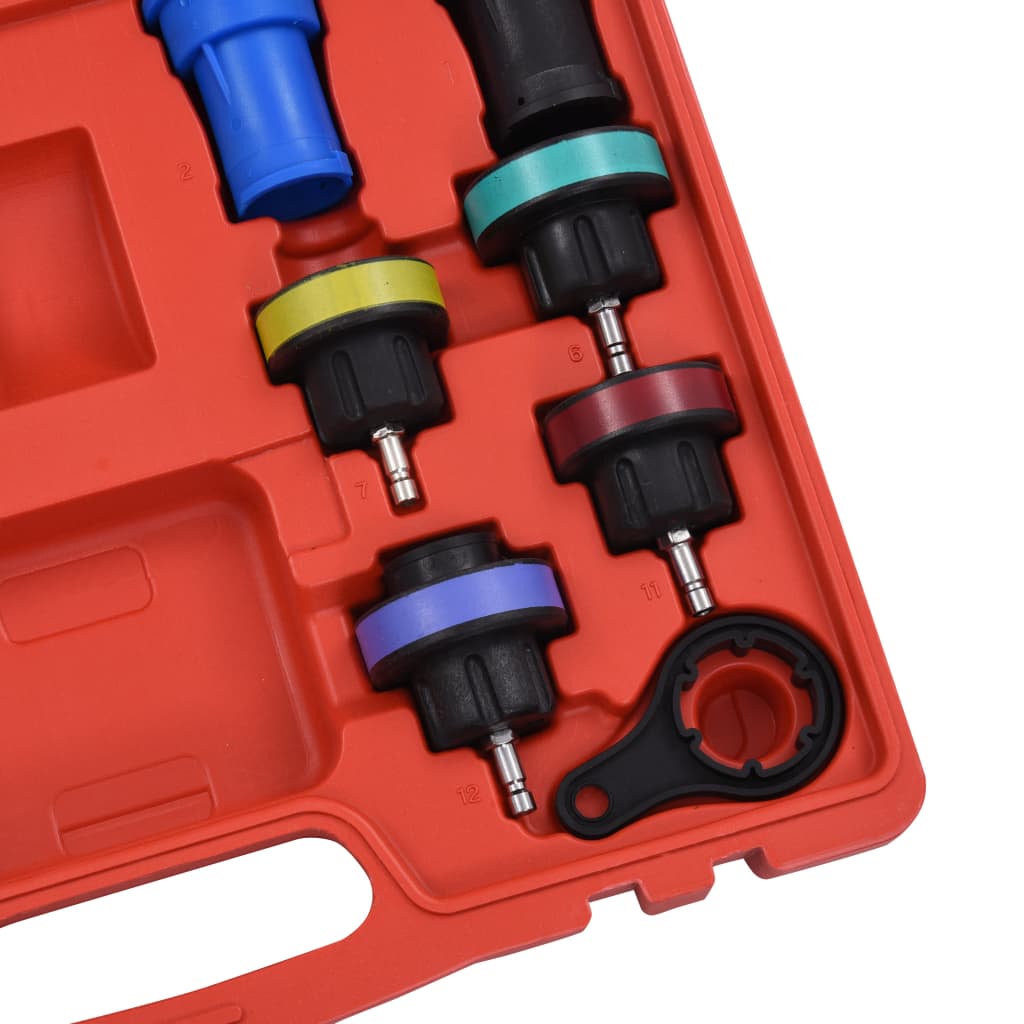 Kühlsystem Druckprüfer Set – 18-teiliger Tester für Kühler & Radiator-Deckel