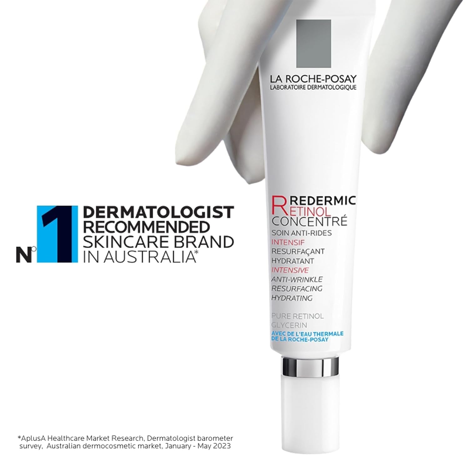 La Roche Posay Hydratisierende Anti-Aging Gesichtscreme, Mit Retinol, Für Reife, Empfindliche Haut, Mildert Altersflecken Und Fältchen, Mit Thermalwasser, Redermic Retinol, 30 Ml