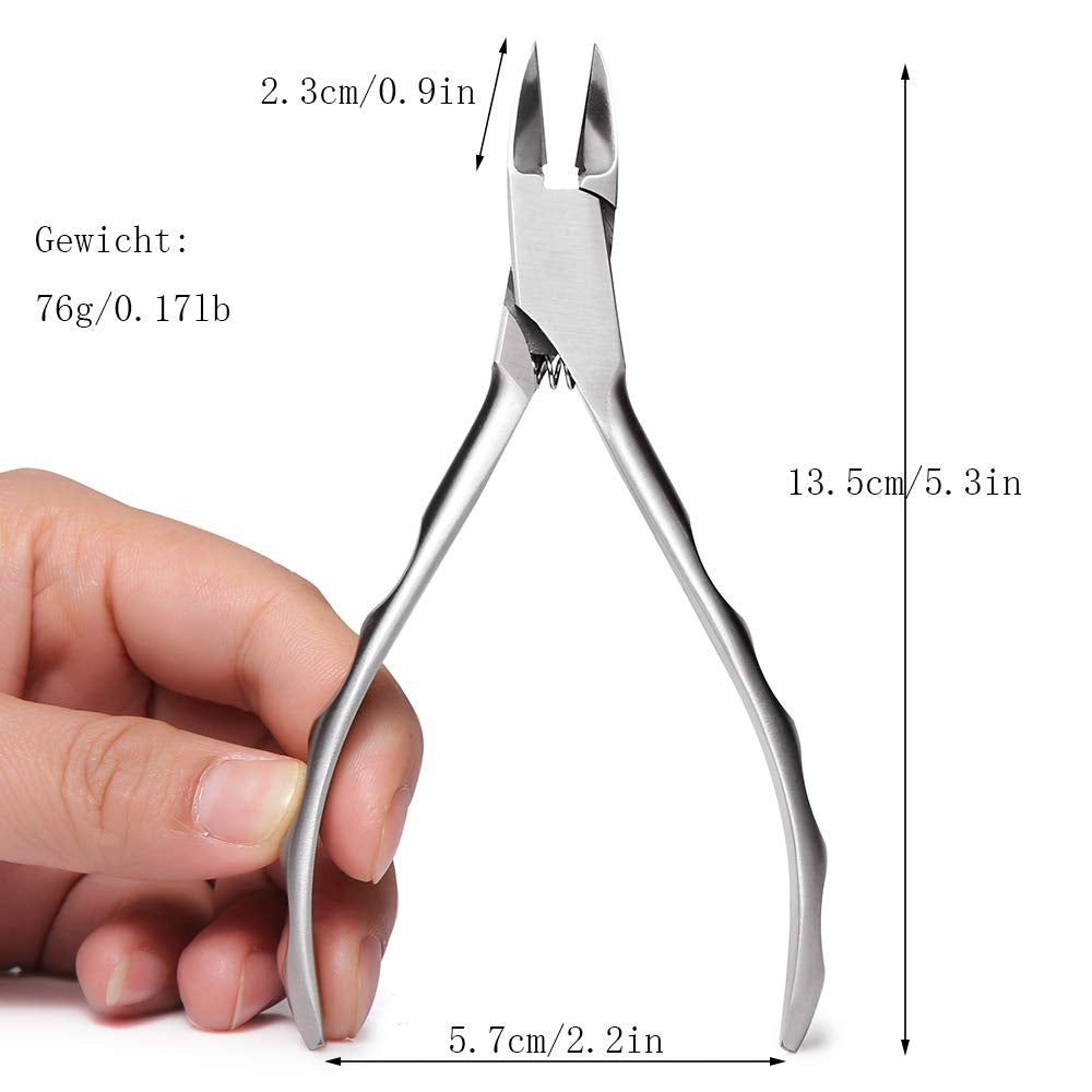 BEZOX Premium Nagelzange Mit Scharfem Und Glattem Schnitt Für Dicke Und Tiefe Eingewachsene Fußnägel Und Fingernägel Nagelknipser Edelstahl Nagelschere