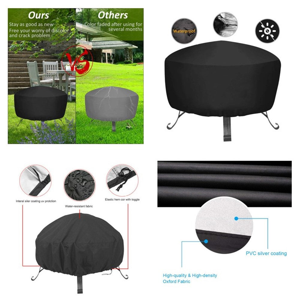 BBQ Cover 210D Waterproof Dustproof Cloth 85x40cm Outdoor Barbecue Stove Cover