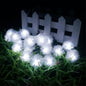 20-LED Solar Bulb String Lights 2 Modes Outdoor Garden Fairy Lamp Decor