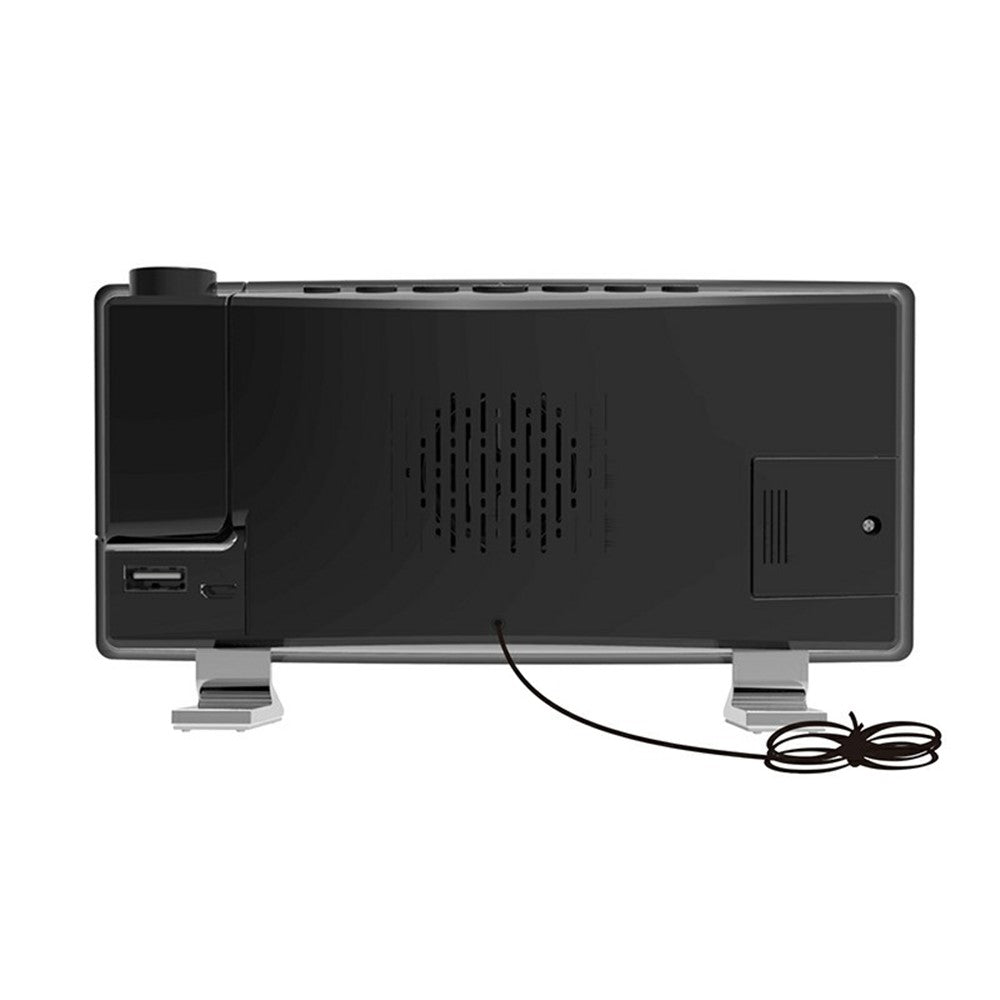 Projection Alarm Clock with FM Radio USB Charge LED Digital Dual Alarm Clock for Bedroom