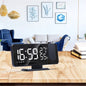 Digital Alarm Clock Large LED Display Temperature Humidity FM Radio Mirror Desk Clock