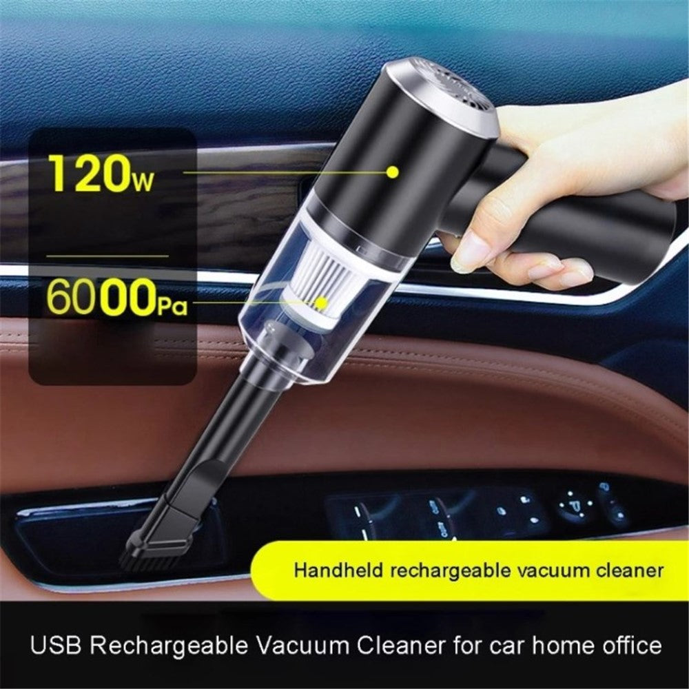 Kabelloser Auto-Staubsauger 6000Pa, 120W Stark, USB-Akku - Ideal für Auto & Zuhause