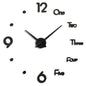 Non-Ticking Wall Clock 3D Sticker Stylish Digital Clock Home Decor