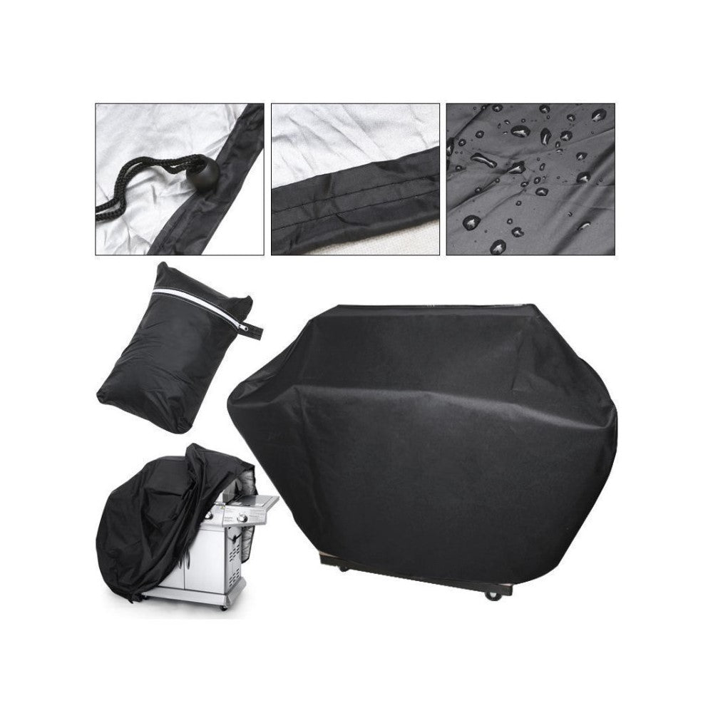 420D Oxford Fabric Waterproof BBQ Grill Cover UV Protection Outdoor Barbecue Grill Cover with Drawstring