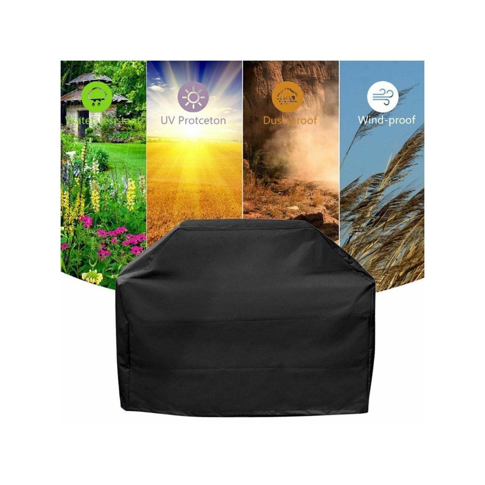 420D Oxford Fabric Waterproof BBQ Grill Cover UV Protection Outdoor Barbecue Grill Cover with Drawstring