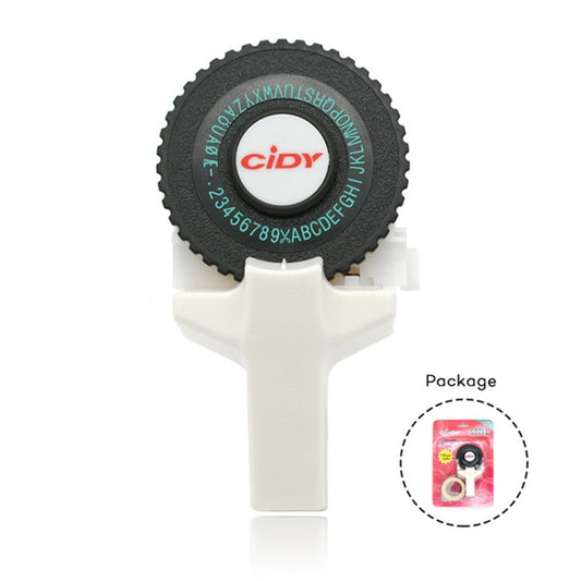 CIDY Motex E-101 Manual Label Maker with 2Pcs 9mm Label Tapes for Motex 3D Label Printer Labeling Machine