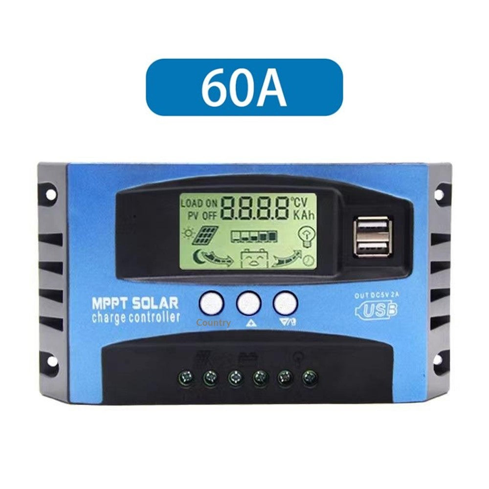 MPPT Solarladeregler mit LCD Display 12V/24V Solarmodul Laderegler